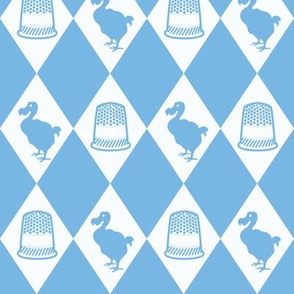 Alice Dodo & Thimble Pattern (blue and white)