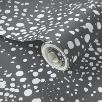 Kelp Dot - Geometric Irregular Dot Charcoal Grey White Regular