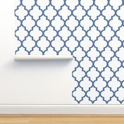 Nautical Blue Dimensional Quatrefoil