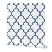 Nautical Blue Dimensional Quatrefoil