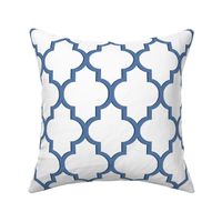 Nautical Blue Dimensional Quatrefoil