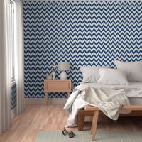 Navy Ikat Watercolor Chevron