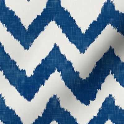 Navy Ikat Watercolor Chevron