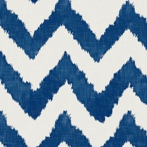 Navy Ikat Watercolor Chevron