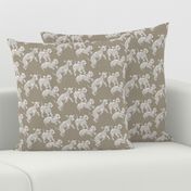 Bedlington Terriers Fabric