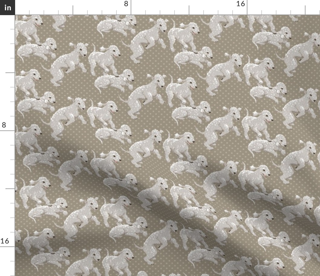 Bedlington Terriers Fabric