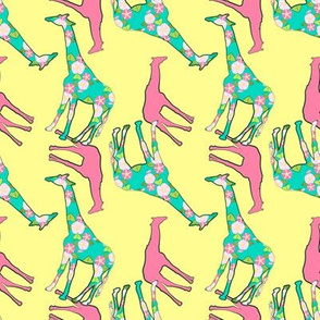 Floral Giraffe Pattern