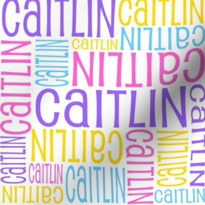 Personalised Name Fabric - Spring Colours