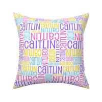 Personalised Name Fabric - Spring Colours