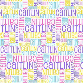 Personalised Name Fabric - Spring Colours