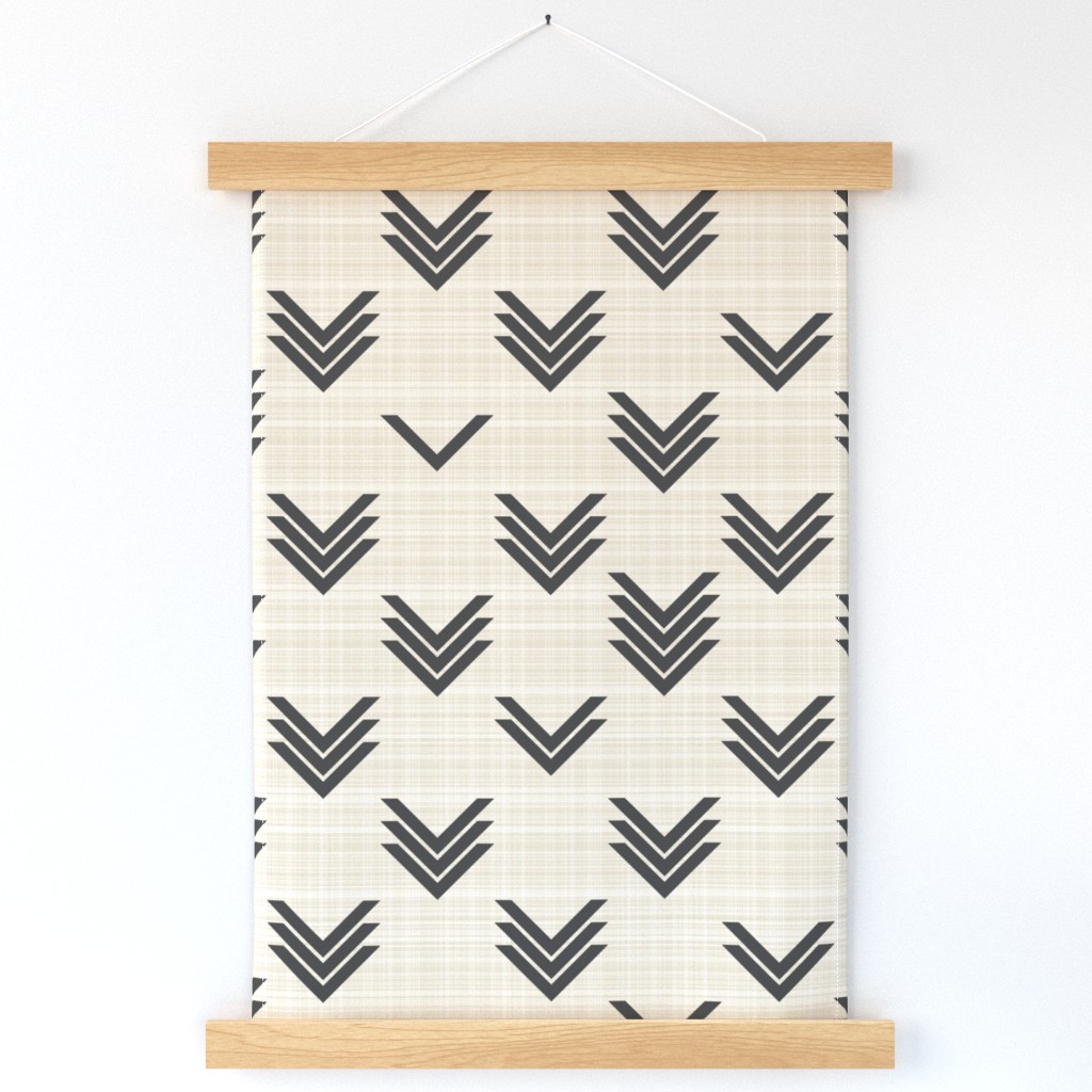 Varied Chevrons on Linen