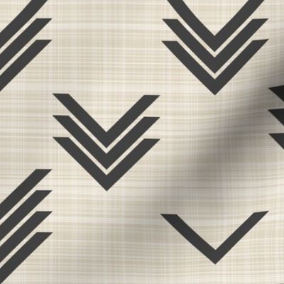 Varied Chevrons on Linen