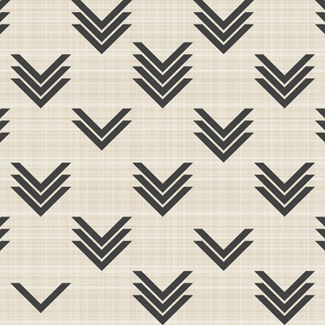 Varied Chevrons on Linen