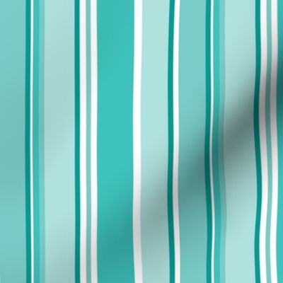 Stripes in aqua