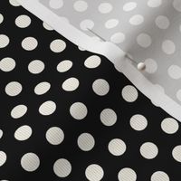 Cream Polkadots on Black