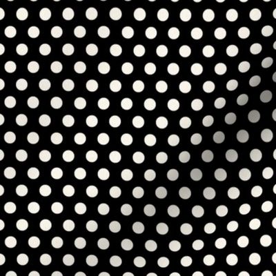 Cream Polkadots on Black