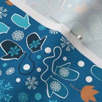 Blue Mitten Snowflakes