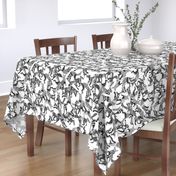 woodland fox party black white