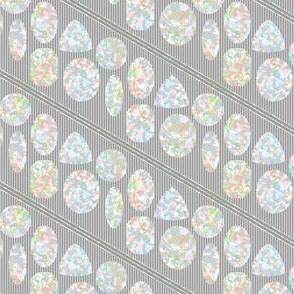 Opals on Gray