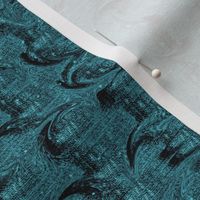 Teal denim swirl