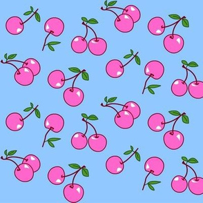 Cherries pink x blue
