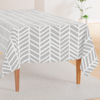 Herringbone Medium Light Grey by Friztin