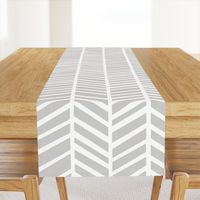 Herringbone Medium Light Grey by Friztin