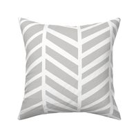 Herringbone Medium Light Grey by Friztin