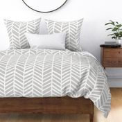 Herringbone Medium Light Grey by Friztin