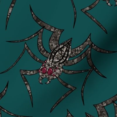 Glass Spider in Dark teal