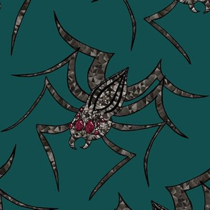Glass Spider in Dark teal