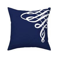 Reverse Flourish in Classic Navy