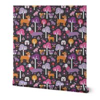 Retro blossom puppy dogs pattern for girls