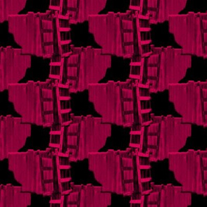 Jacob's Ladders in Red on Black