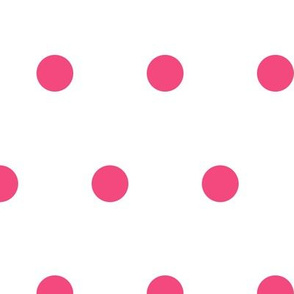 Polka Dot - Pink on White