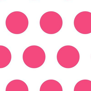 Polka Dot - Pink on White XL