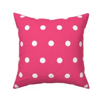 Polka Dot - White on Pink