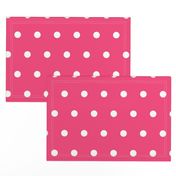 Polka Dot - White on Pink