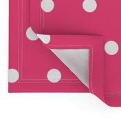 Polka Dot - White on Pink