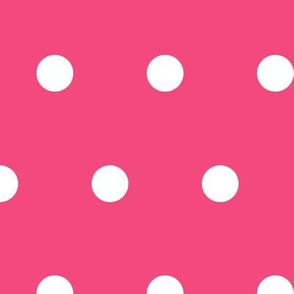 Polka Dot - White on Pink