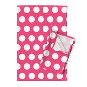 Polka Dot - White on Pink XL