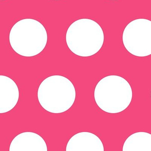 Polka Dot - White on Pink XL