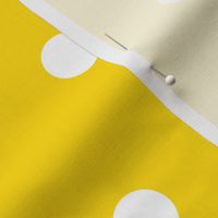 Polka Dot - White on Yellow