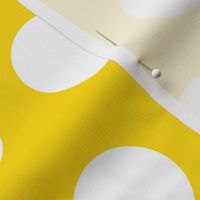 Polka Dot - White on Yellow XL