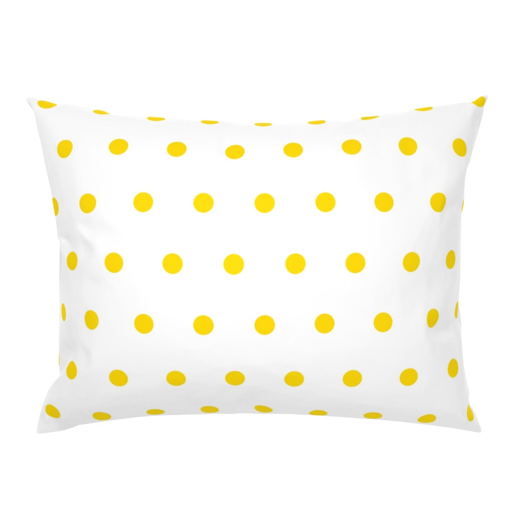 Polka Dot - Yellow on White