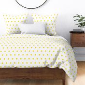 Polka Dot - Yellow on White