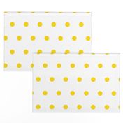 Polka Dot - Yellow on White