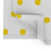 Polka Dot - Yellow on White