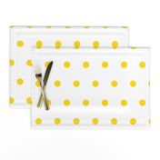 Polka Dot - Yellow on White