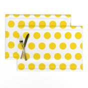 Polka Dot - Yellow on White XL